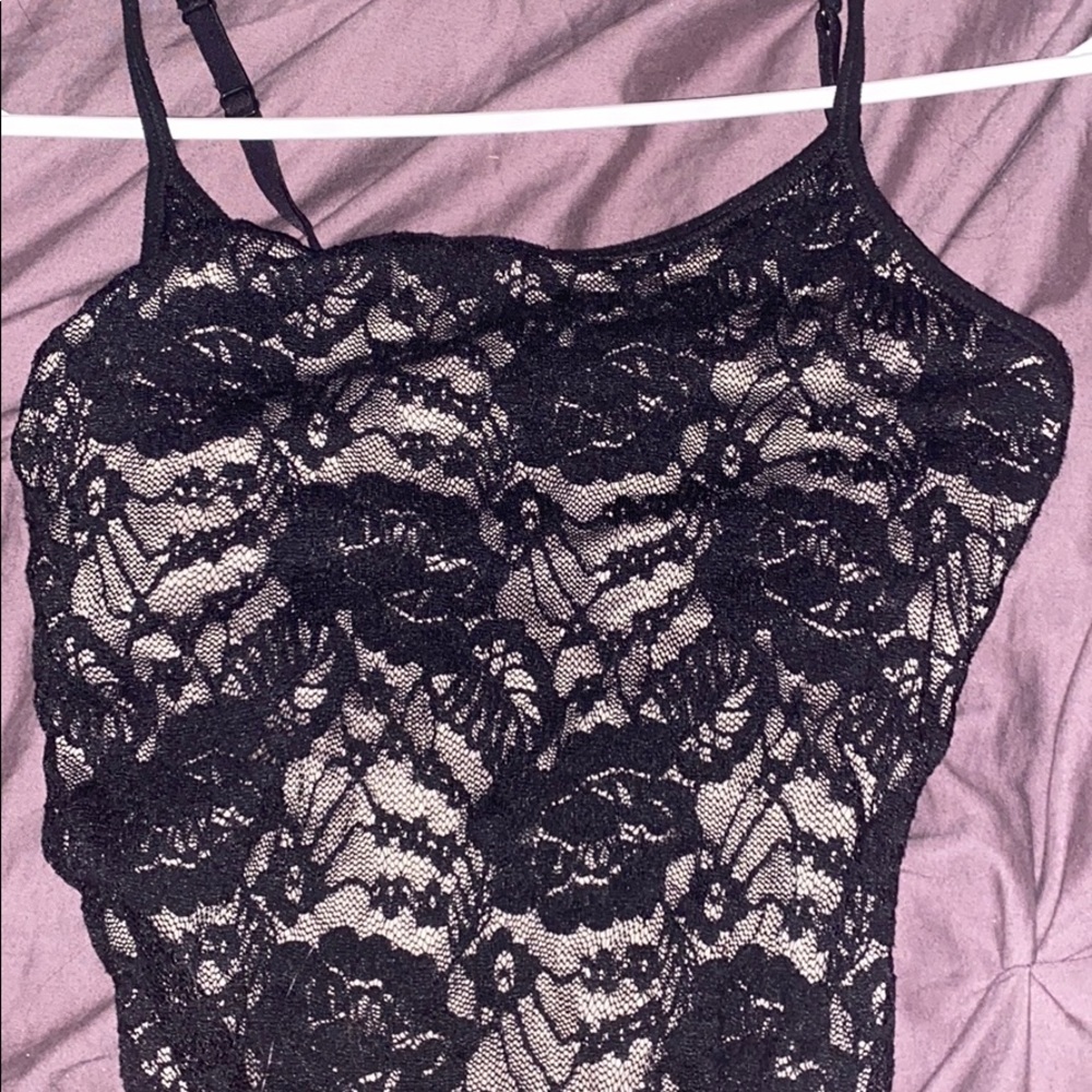 black laced tank top